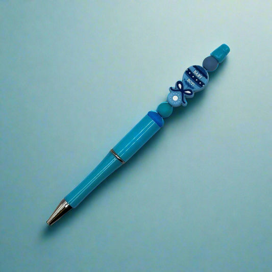 Baby Boy Beaded Pen