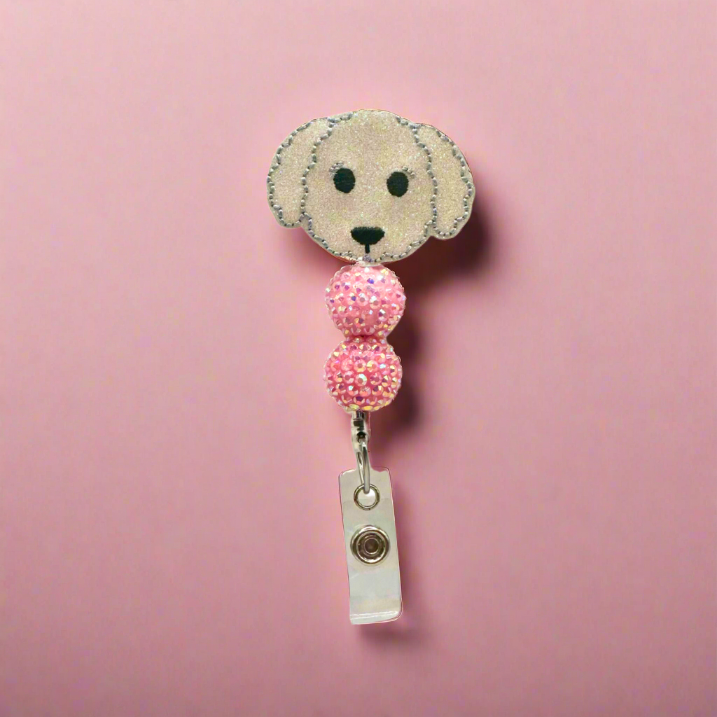 Poodle Badge Reel