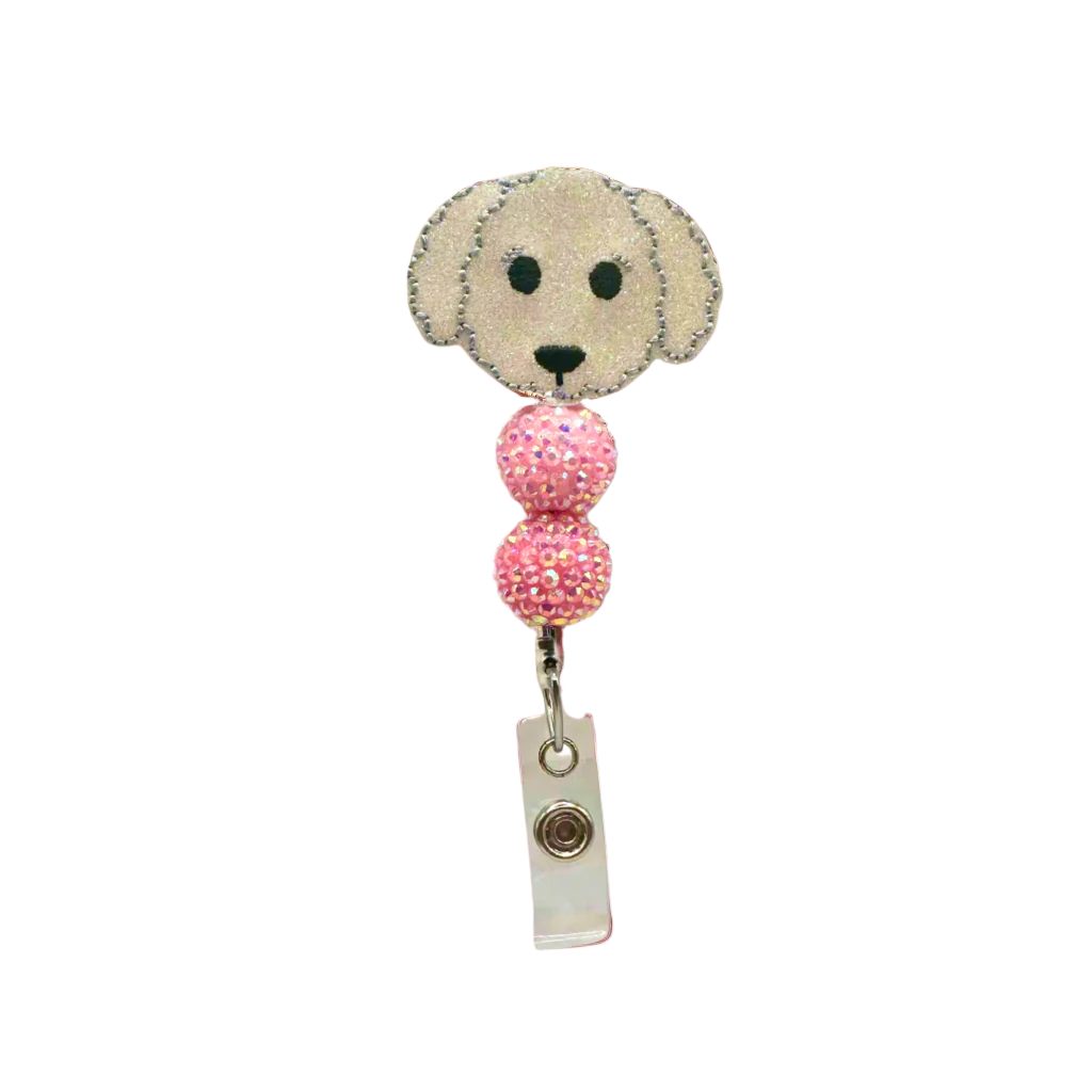 Poodle Badge Reel