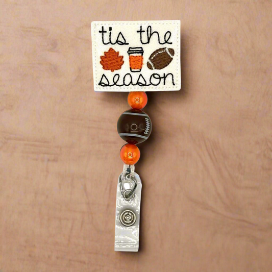 Tis the Season Beaded Badge Reel
