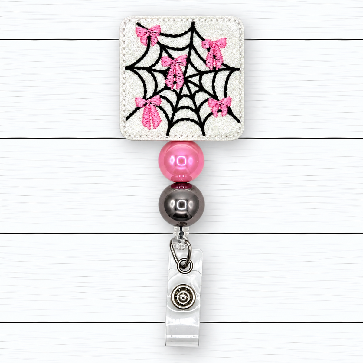 Web of Bows Halloween Badge Reel