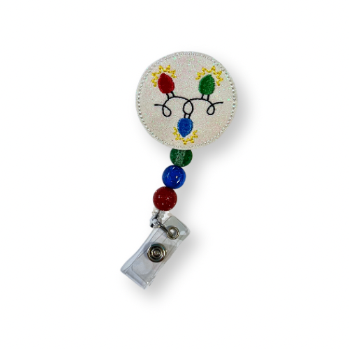 Christmas Lights Badge Reel