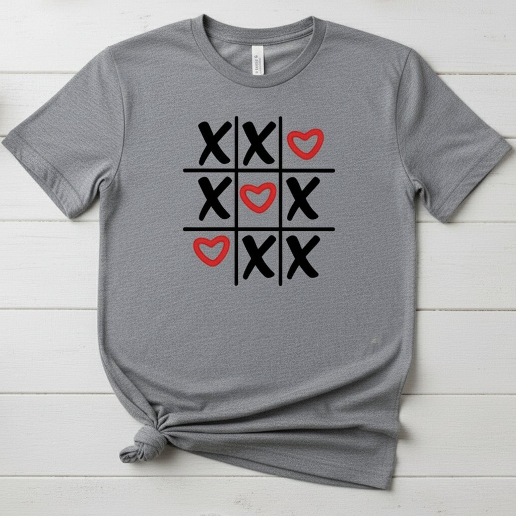 XO Heart T-Shirt, handmade t-shirt