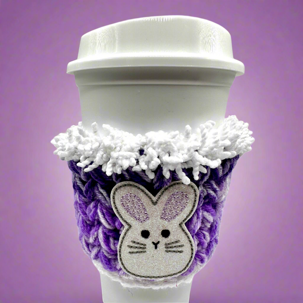 Big Ear Bunny Crocheted Coffee Cozy