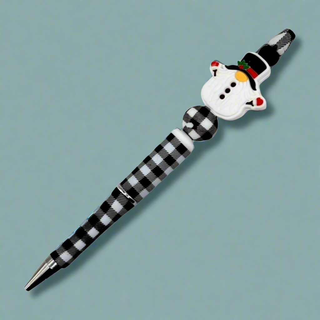 Snowman Gnome Beaded Pen