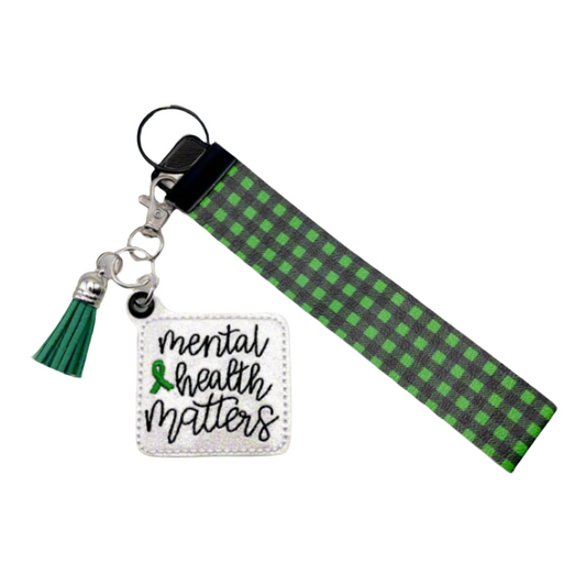 Mental health awareness keychain and wristlet