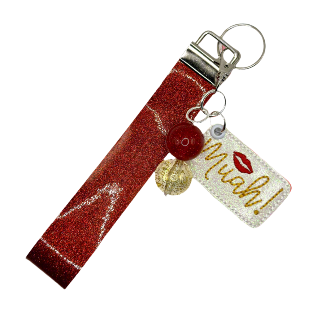 Muah! Kiss Keychain and Wristlet