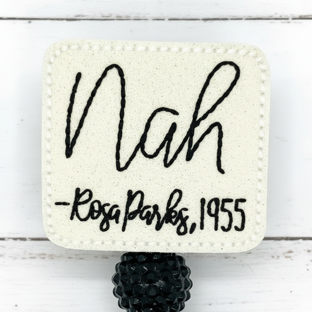 Nah - Rosa Parks Badge Reel, handmade retractable ID badge reel - view 2