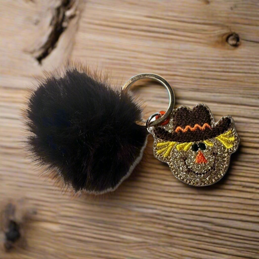 Scarecrow Pom Pom Keychain