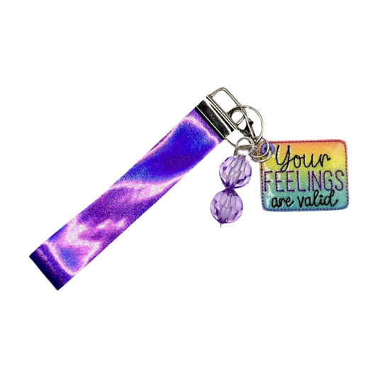 Your Feelings are Valid Keychain and Wristlet