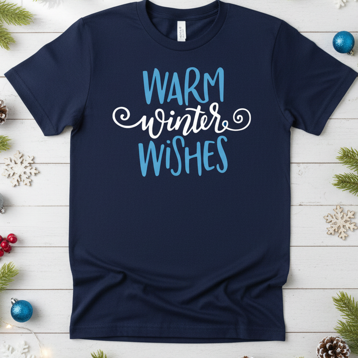 Warm Winter Wishes T-Shirt, handmade t-shirt