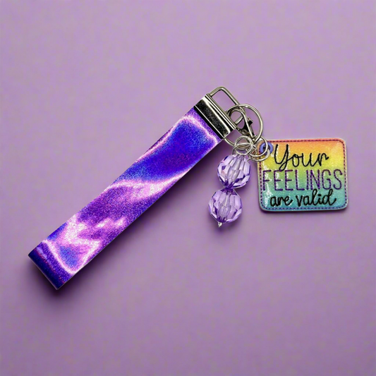 Your Feelings are Valid Keychain and Wristlet