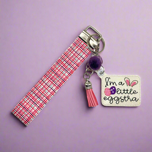 I’m a Little Eggstra Keychain and Wristlet