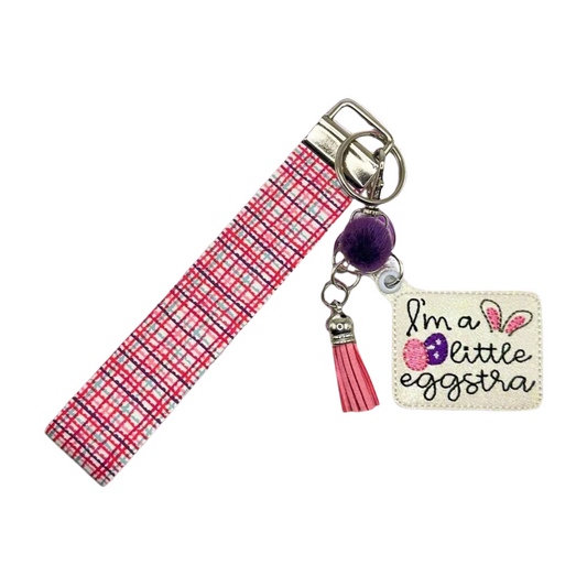 I’m a Little Eggstra Keychain and Wristlet