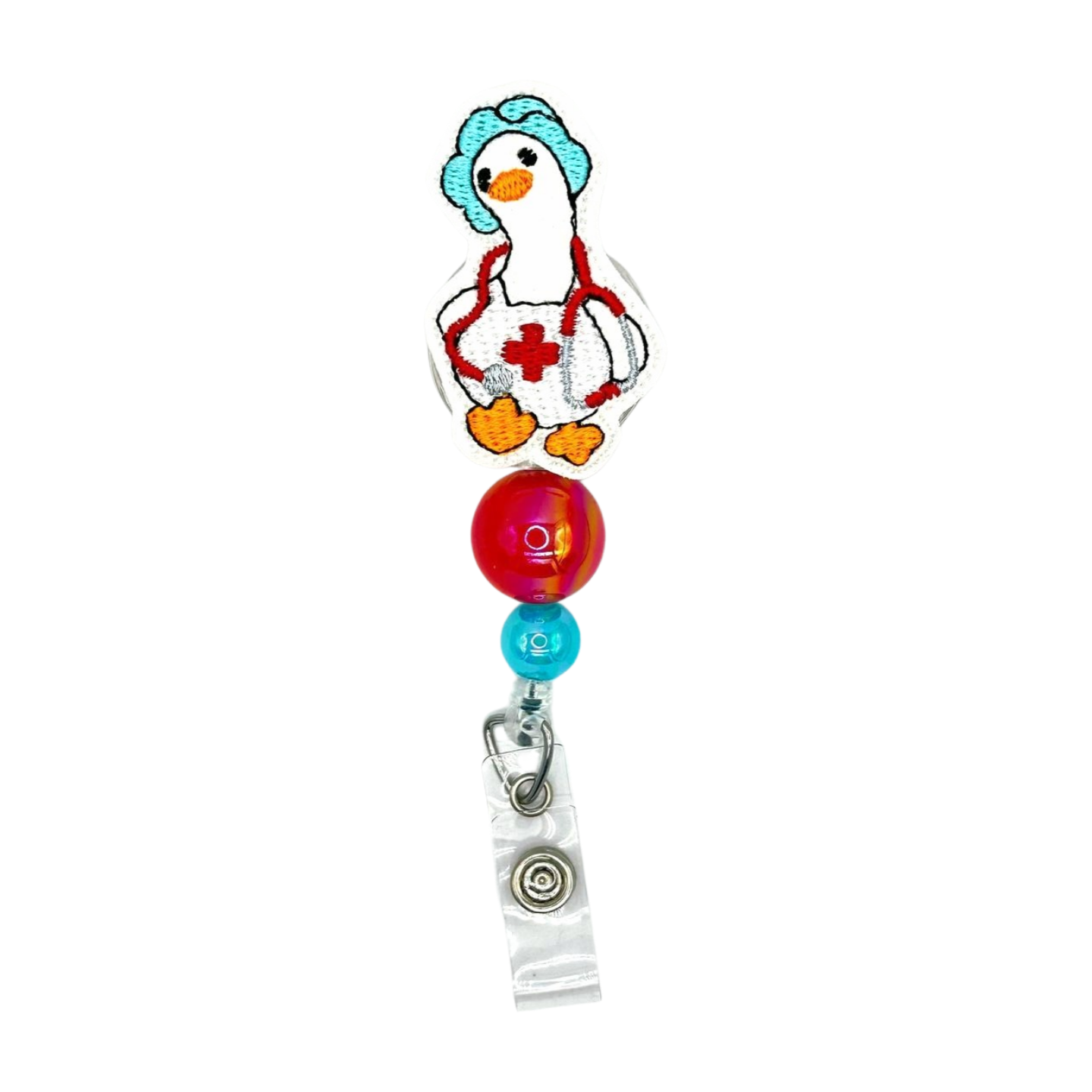 Goose nurse badge reel