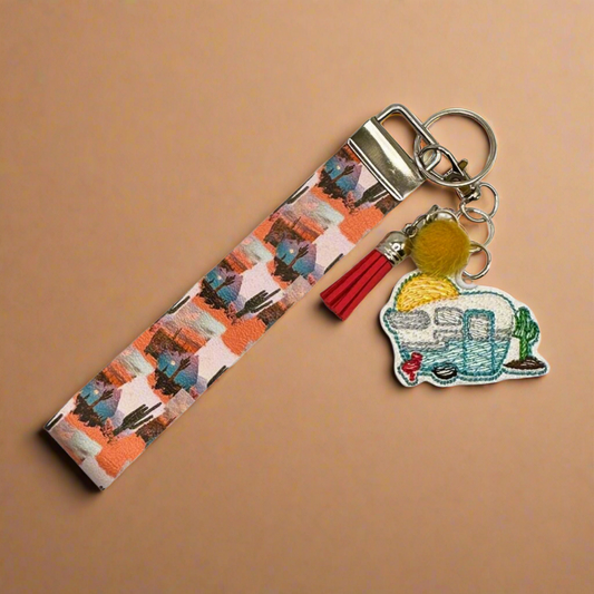 Desert Camper Keychain and Wristlet
