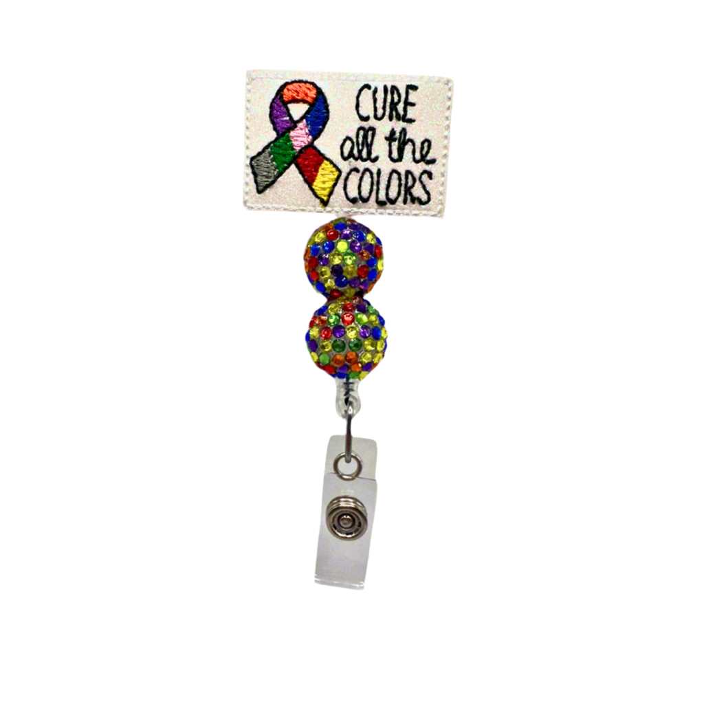 Cure All The Colors Ribbon Badge Reel
