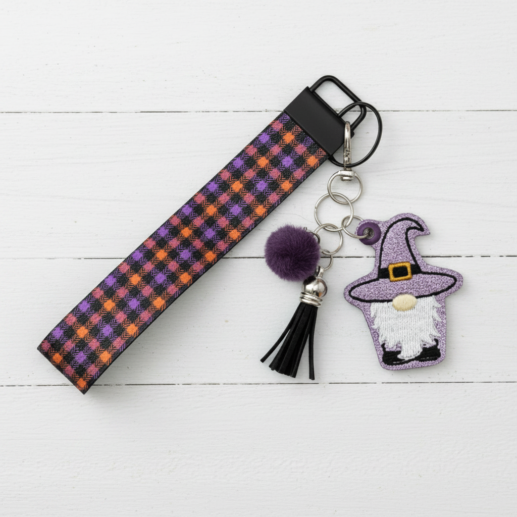 Witch Gnome Keychain and Wristlet