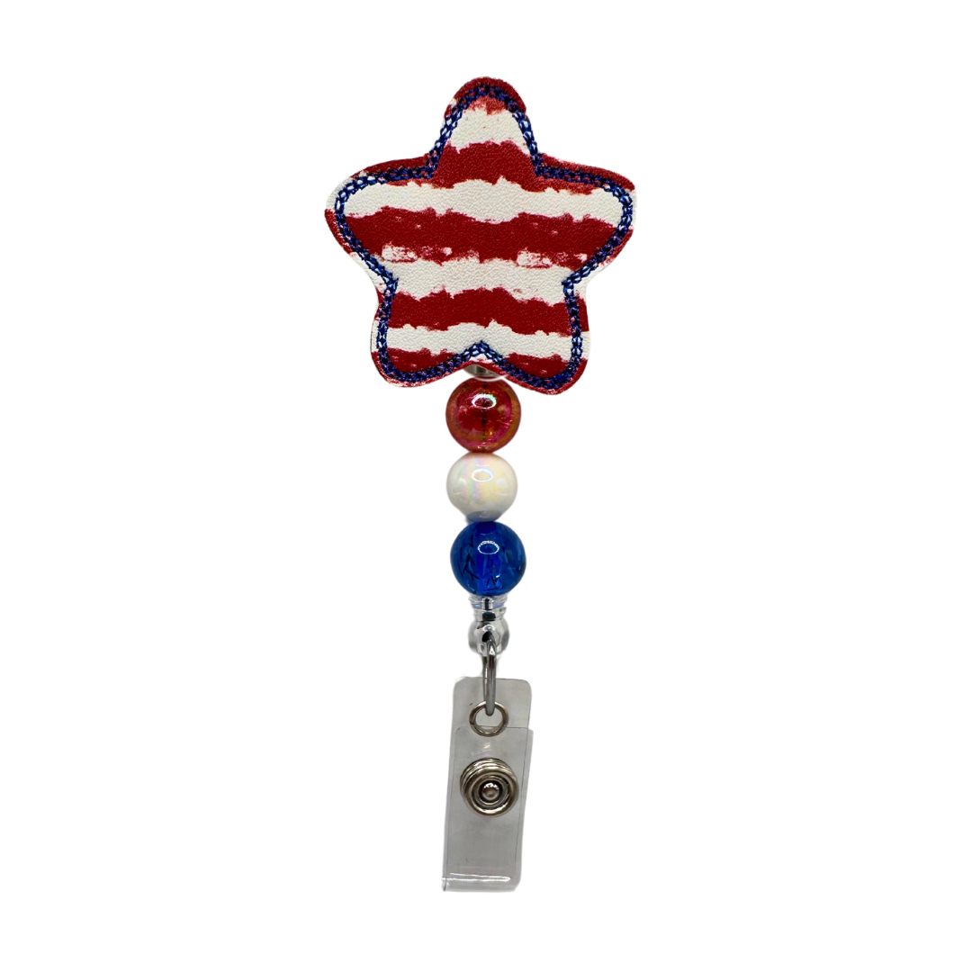 Striped Star Badge Reel