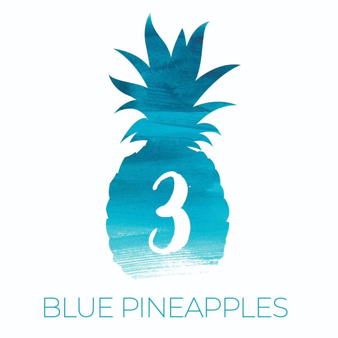 3 Blue Pineapples  Badge Reels, Keychains & Wristlets, Custom Shirts