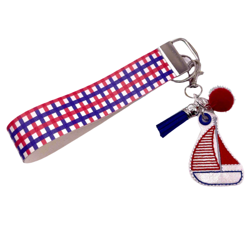 Sail Boat Keychain and Wristlet
