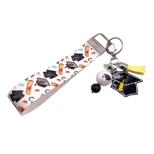 Graduation Keychain with Graduation Wristlet