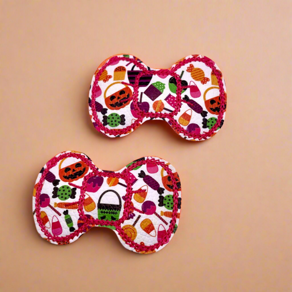 Halloween bow snap clips