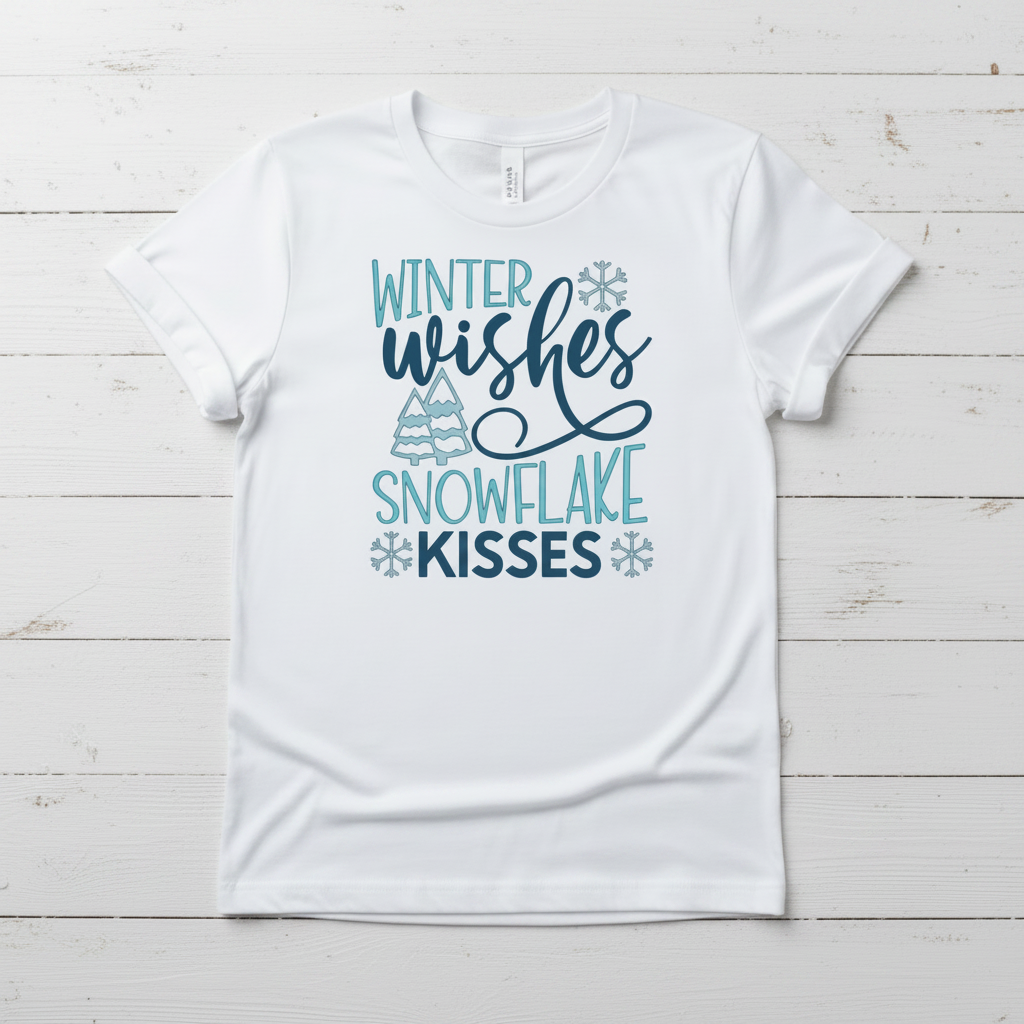Winter Wishes and Snowflake Kisses T-Shirt