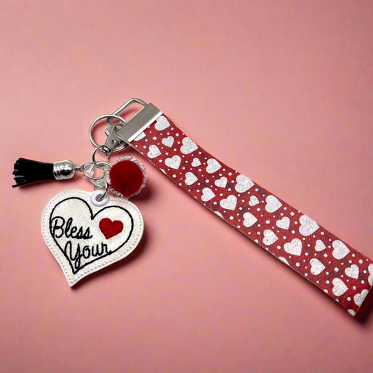 Bless Your Heart Keychain and Wristlet