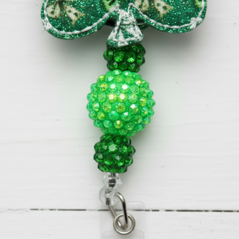Bow Shamrock Badge Reel