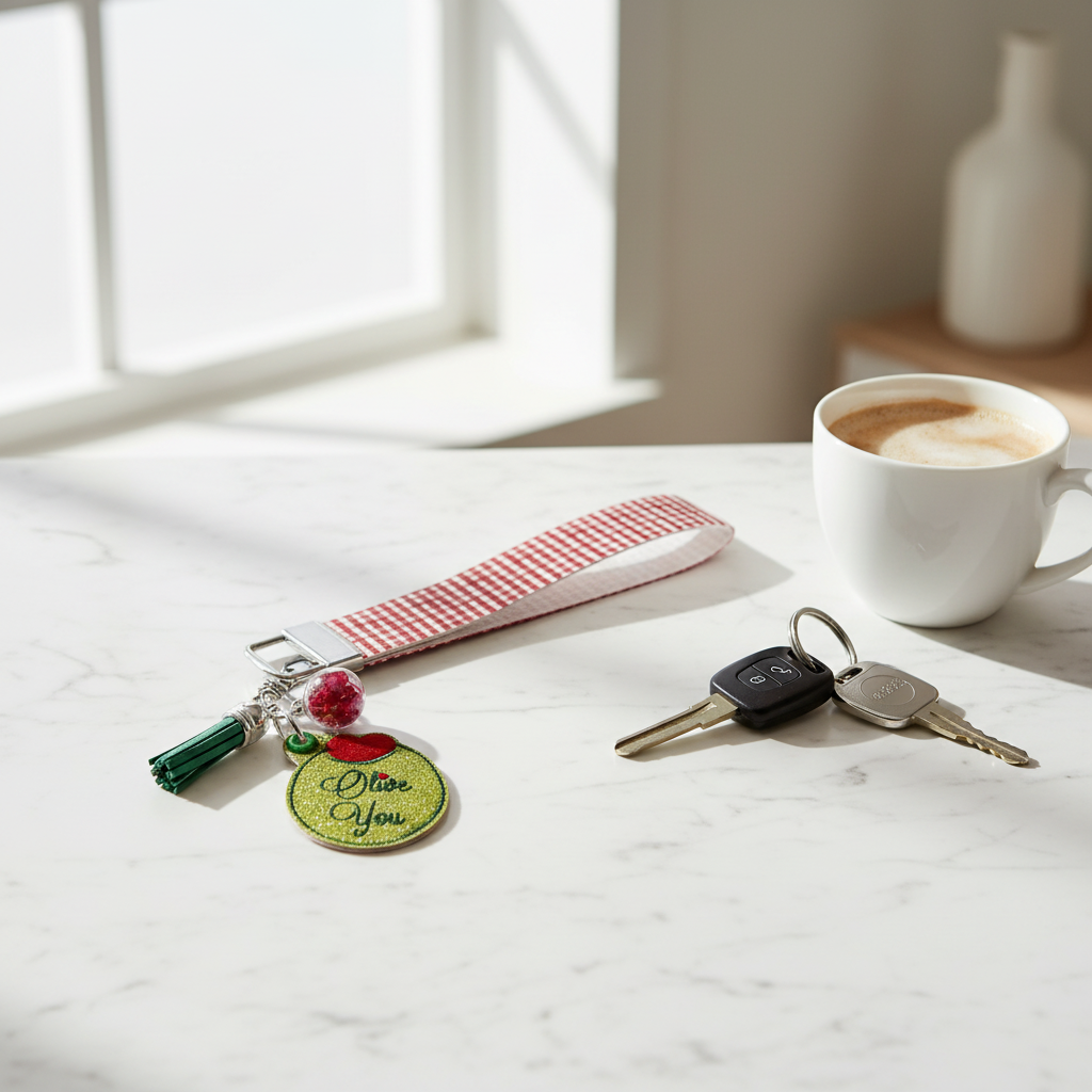 Olive You Keychain and Wristlet