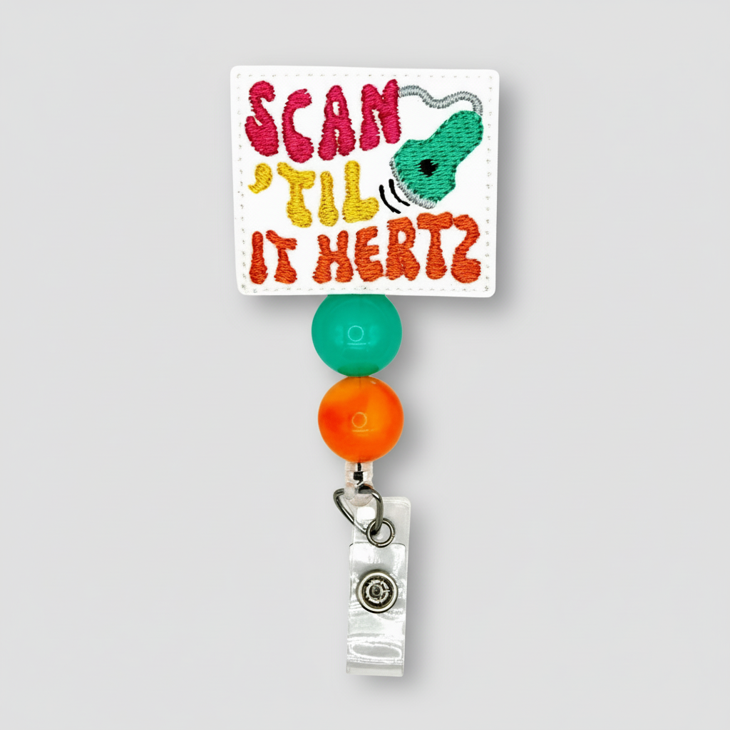 Scan til it hertz badge reel, handmade retractable ID badge reel - view 2