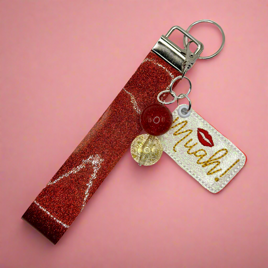 Muah! Kiss Keychain and Wristlet