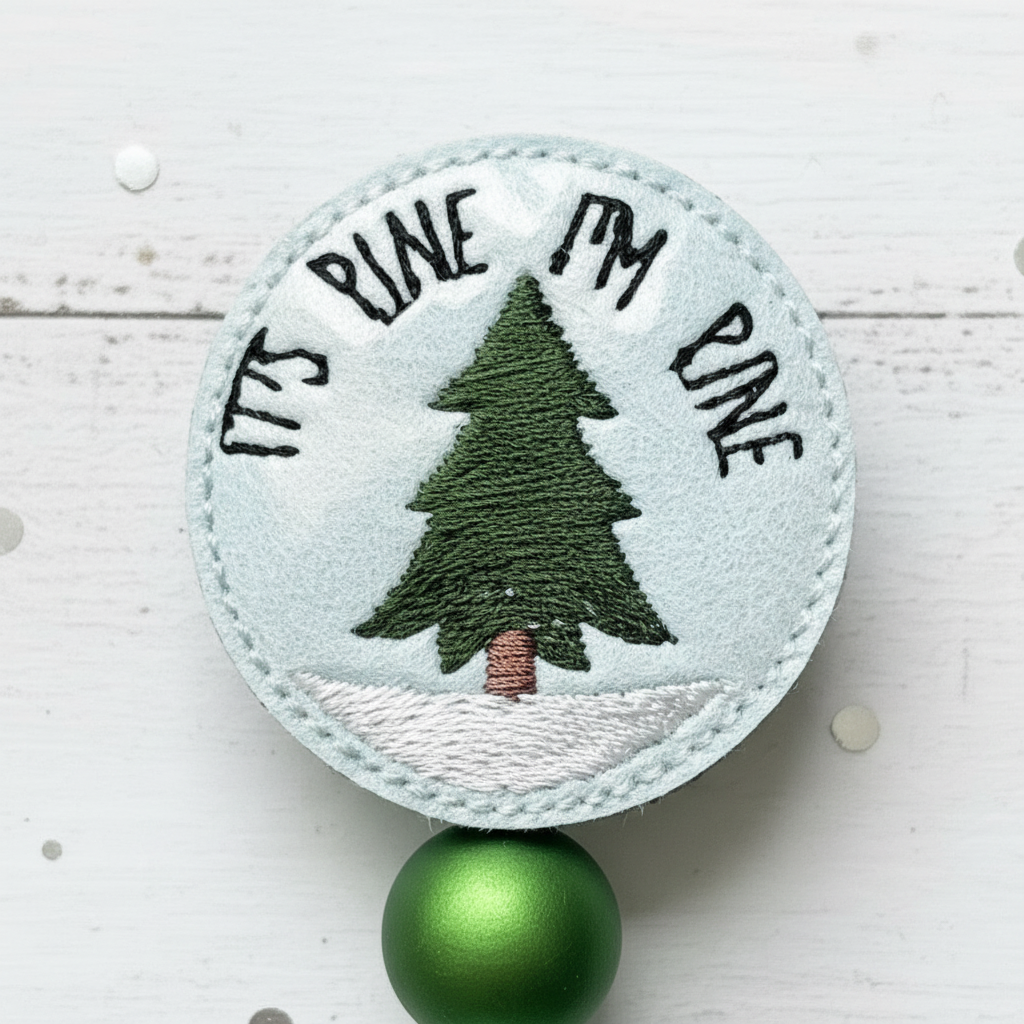 It's Pine Badge Reel, handmade retractable ID badge reel - view 2