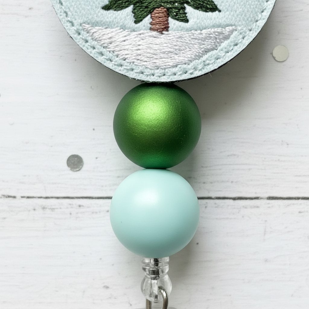 It's Pine Badge Reel, handmade retractable ID badge reel - view 3