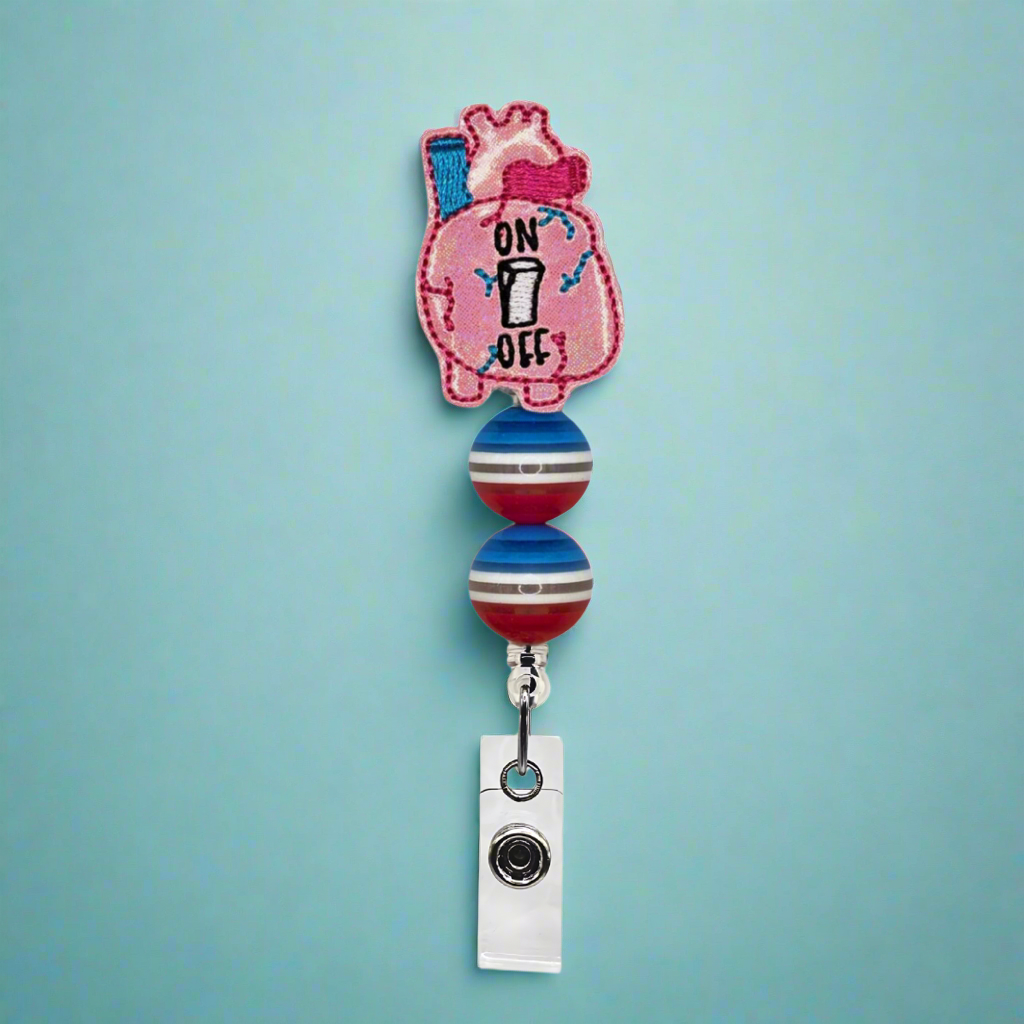 On/Off Switch Heart Badge Reel