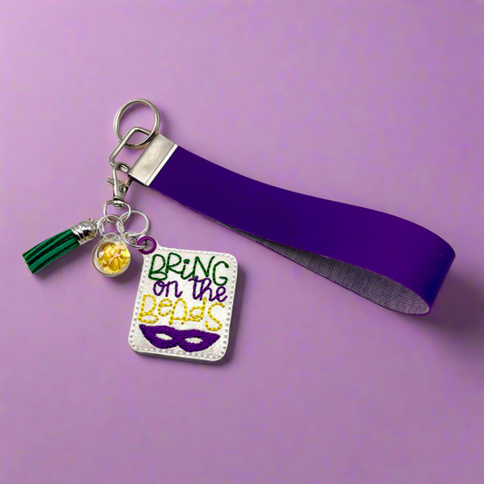 Bring on the Beads Mardi Gras Keychain and Wristlet