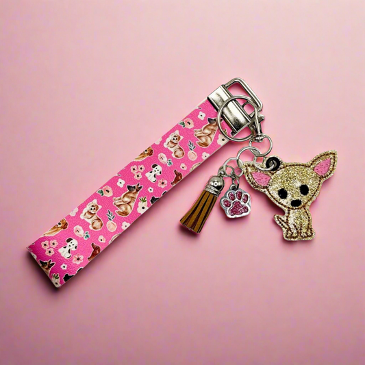 Chihuahua Keychain and Wristet