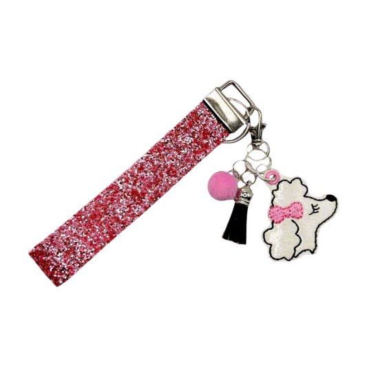 Poodle Head Keychain and Wristlet
