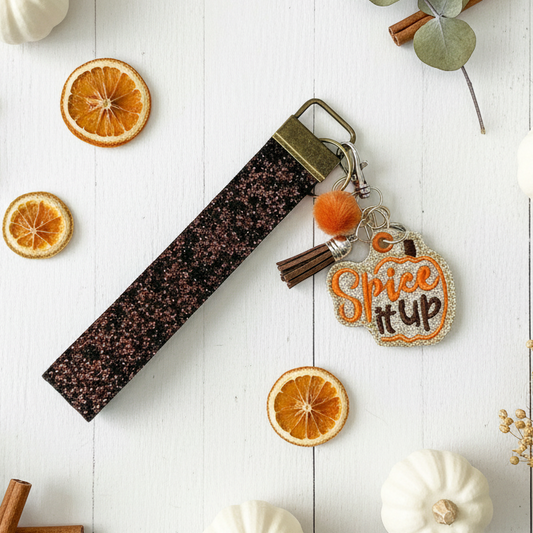 Spice it up pumpkin Keychain and wristlet