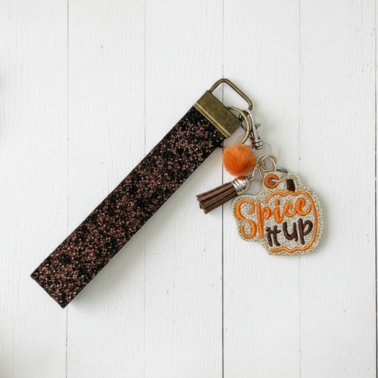 Spice it up pumpkin Keychain and wristlet