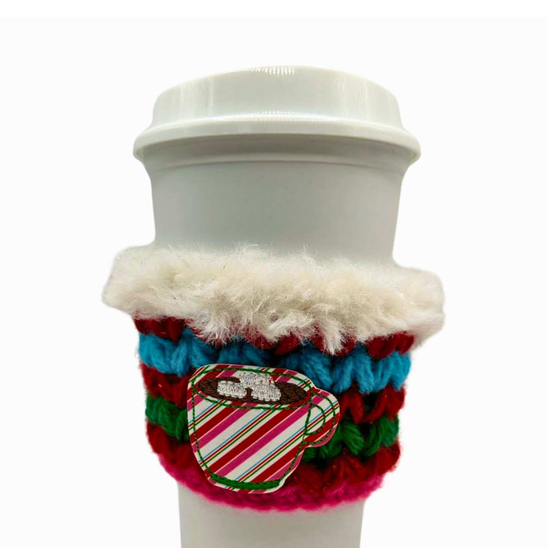 Pepermint Cocoa Coffee Cozy