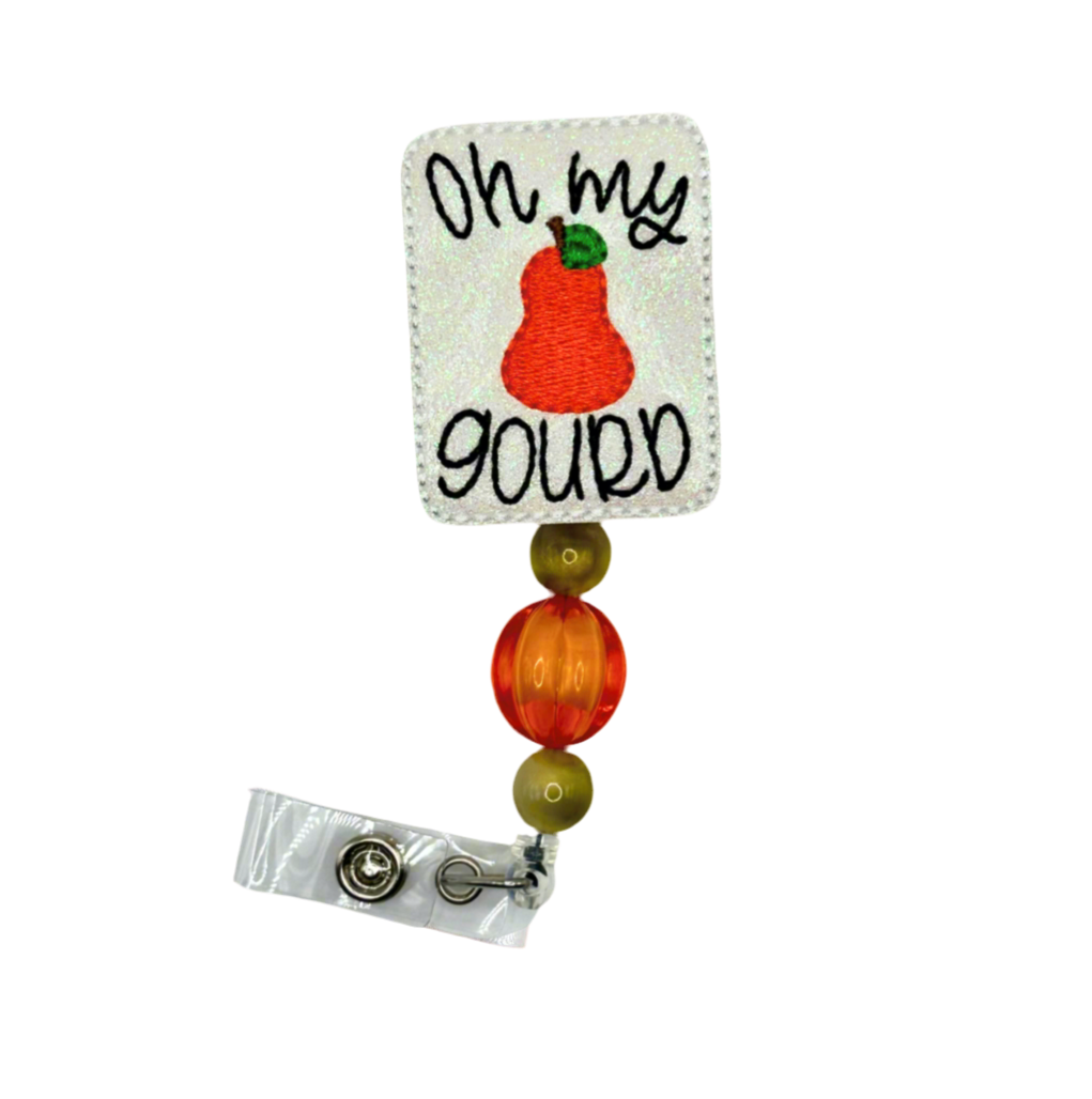 Oh My Gourd Beaded Badge Reel