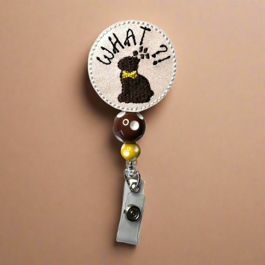 What?! Chocolate Bunny Badge Reel