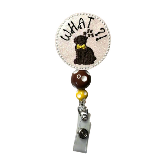 What?! Chocolate Bunny Badge Reel