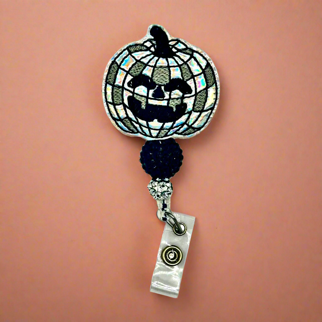 Disco Pumpkin Badge Reel