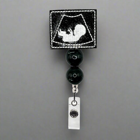 Ultrasound Beaded Badge Reel
