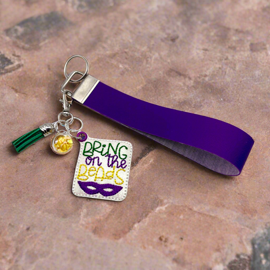 Bring on the Beads Mardi Gras Keychain and Wristlet