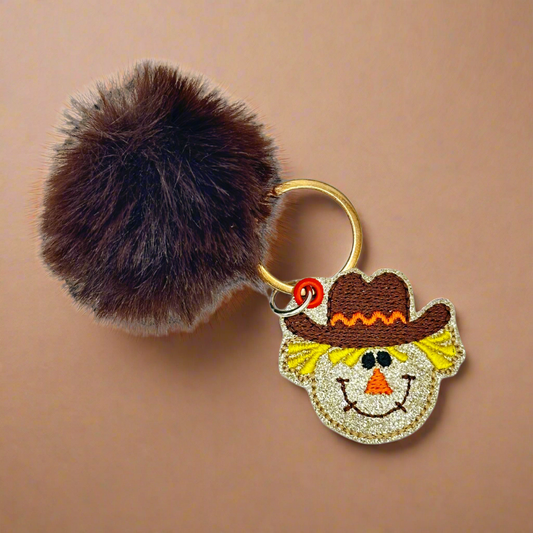 Scarecrow Pom Pom Keychain