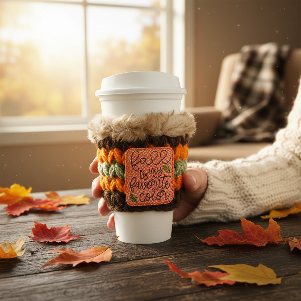 Fall is my favorite color coffee cozy